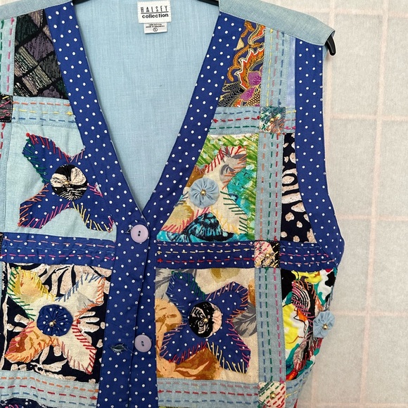 Vintage embroidered colorful vest - Picture 3 of 4